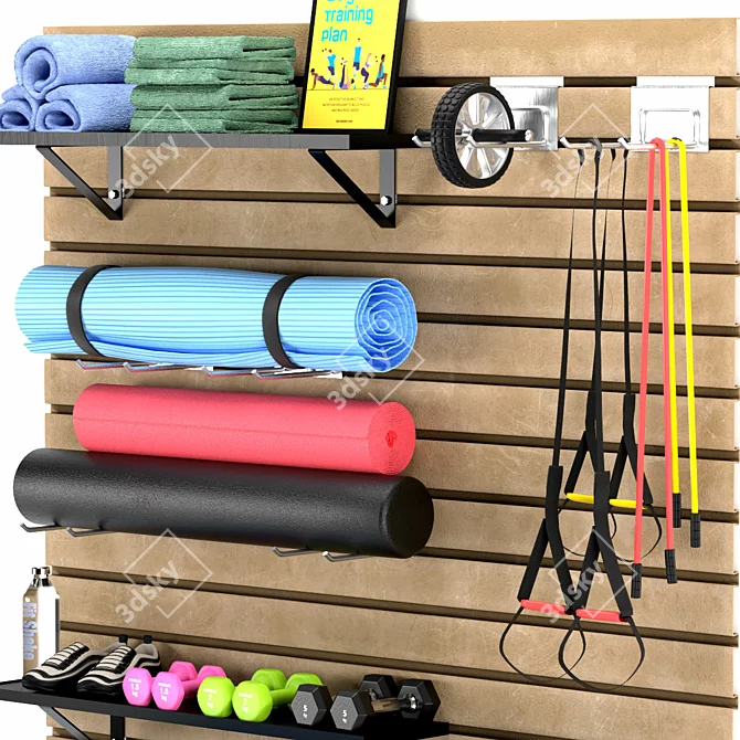 Premium Gym Storage and Organization 3D model image 6