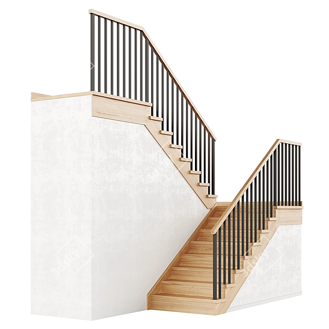 Compact Staircase 10 Collection 3D model image 1