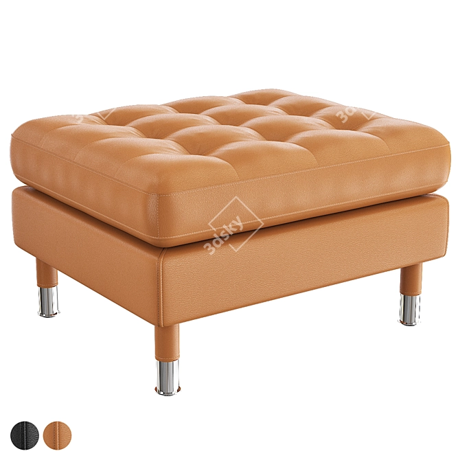 Landskrona Footstool: Stylish Golden Brown 3D model image 6