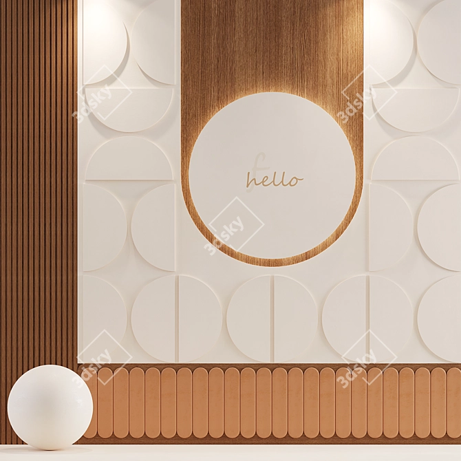 Elegant Wall Decor Composition 3D model image 3