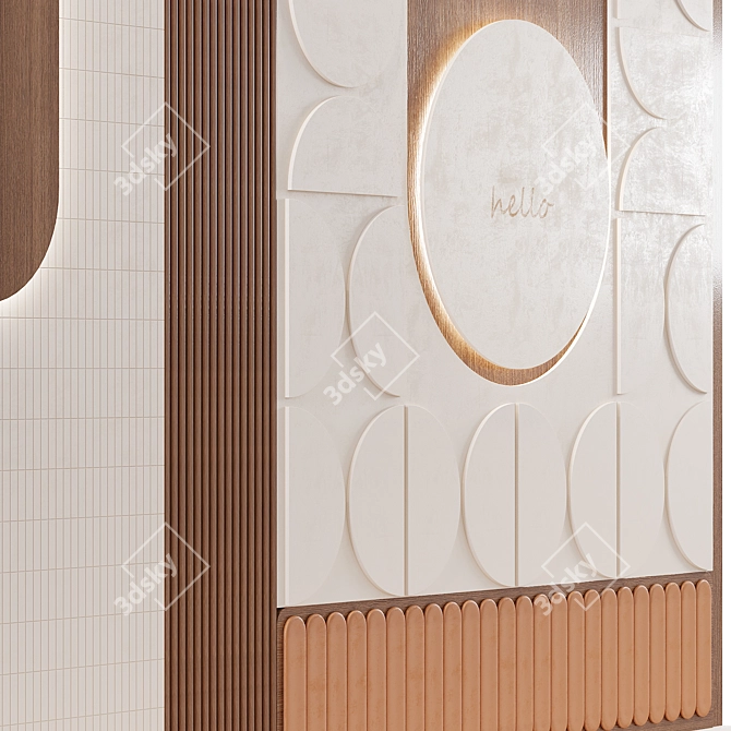 Elegant Wall Decor Composition 3D model image 4