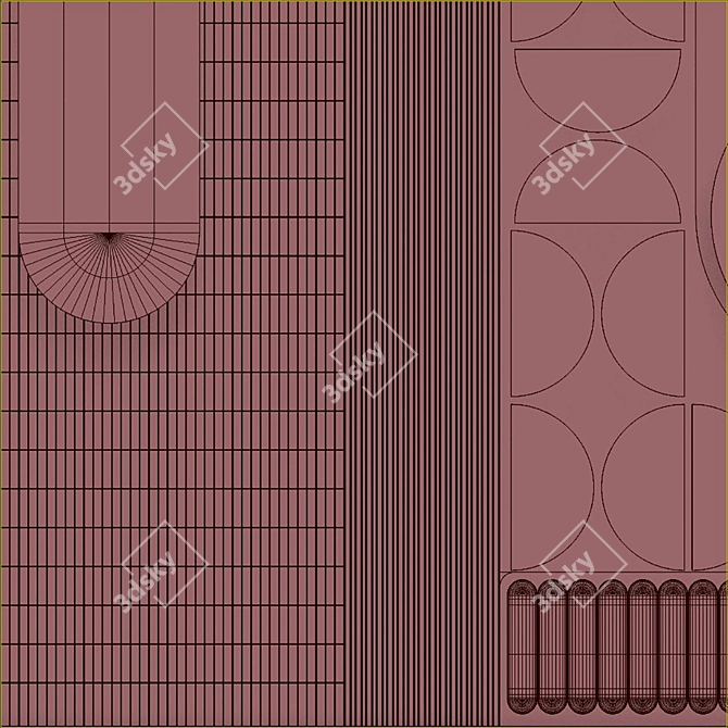 Elegant Wall Decor Composition 3D model image 5