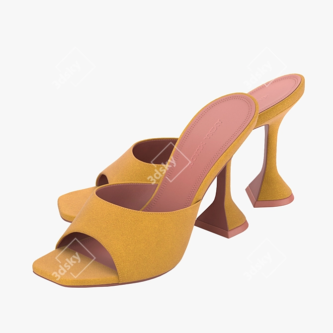 Amina Muaddi Mules in Five Colors 3D model image 3