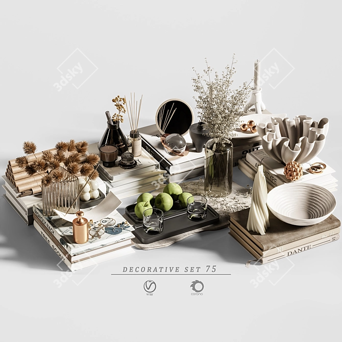 Elegant Decor Set for Renders 3D model image 11