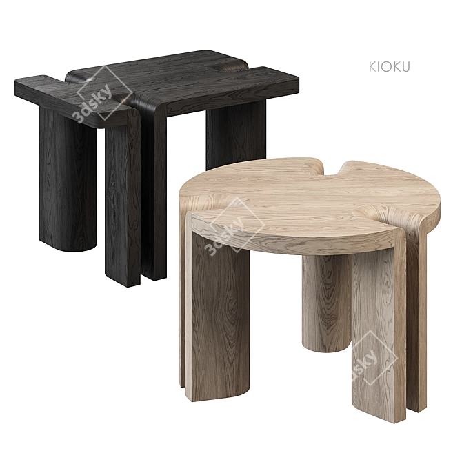 KIOKU Coffee Table by MODENATURE 3D model image 1