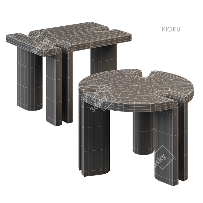 KIOKU Coffee Table by MODENATURE 3D model image 4