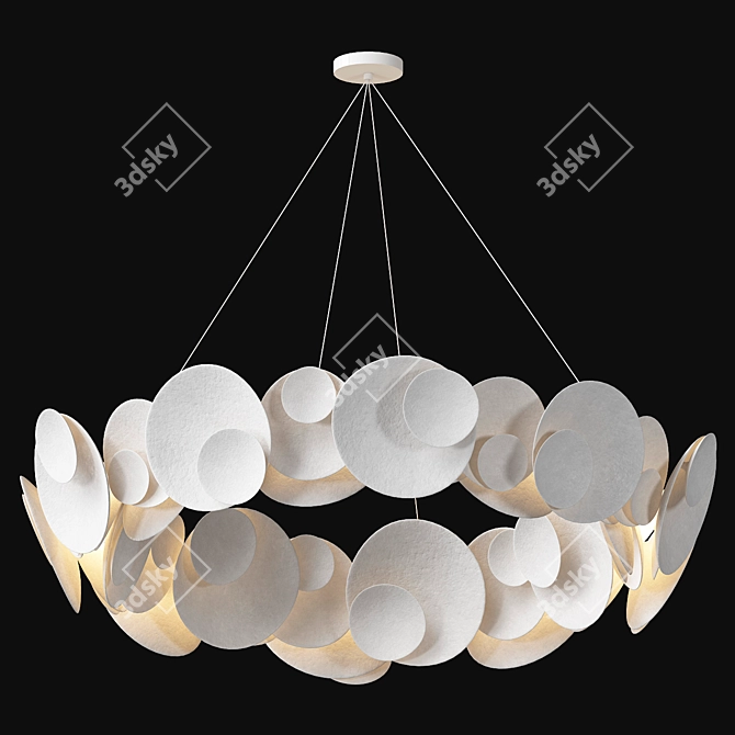  Elegant Seashell Chandelier by ANTONSON 3D model image 1