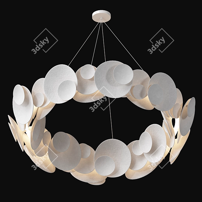  Elegant Seashell Chandelier by ANTONSON 3D model image 4