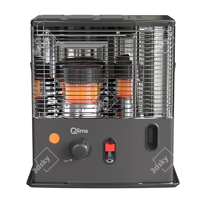 Qlima Display Heater 3D model image 2