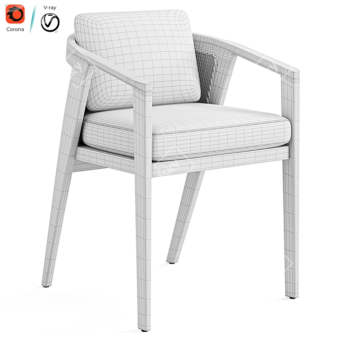 Malta Teak Lounge Chair - 2015 3D model image 5