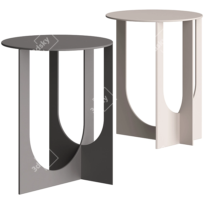 Modern Italian Giotto Side Table 3D model image 2