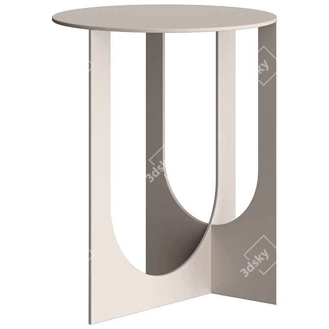 Modern Italian Giotto Side Table 3D model image 7