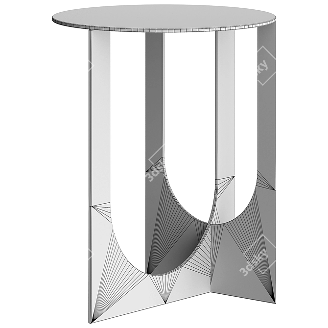 Modern Italian Giotto Side Table 3D model image 8