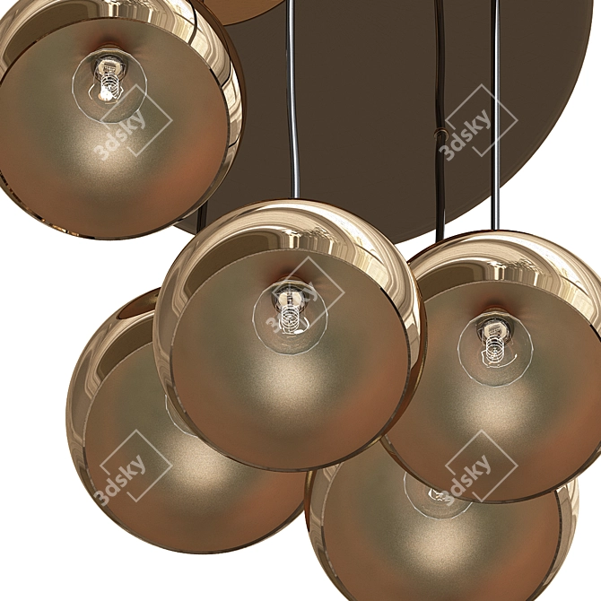 Contemporary Chandelier Isaac 5 3D model image 2