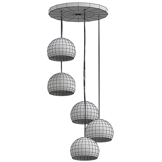 Contemporary Chandelier Isaac 5 3D model image 3