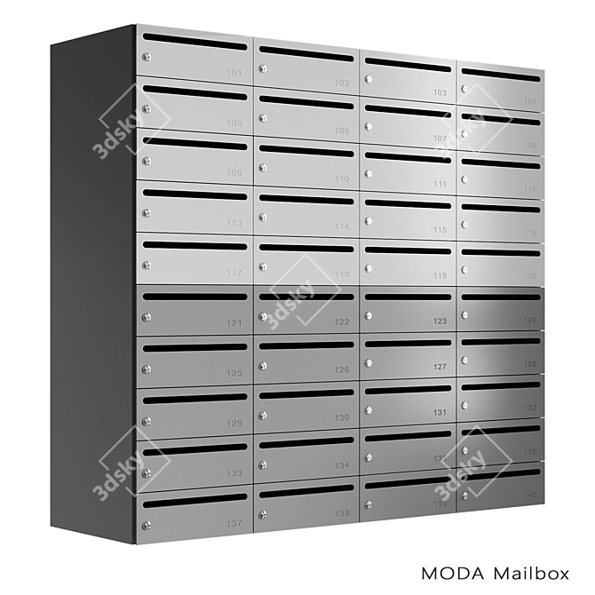 Safety Letter Box Mailboxes Set 3D model image 2