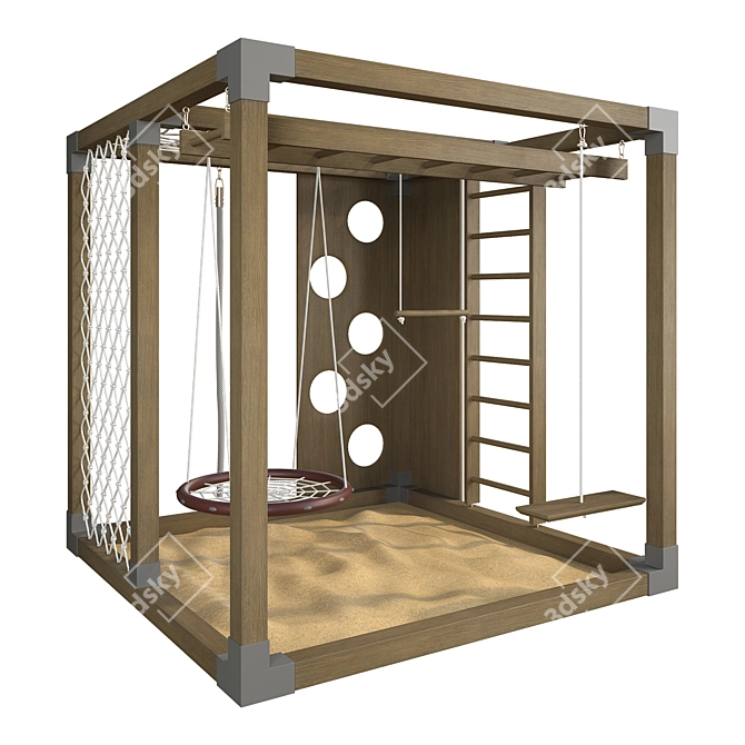 Game Cube 2 Playground Set 3D model image 2