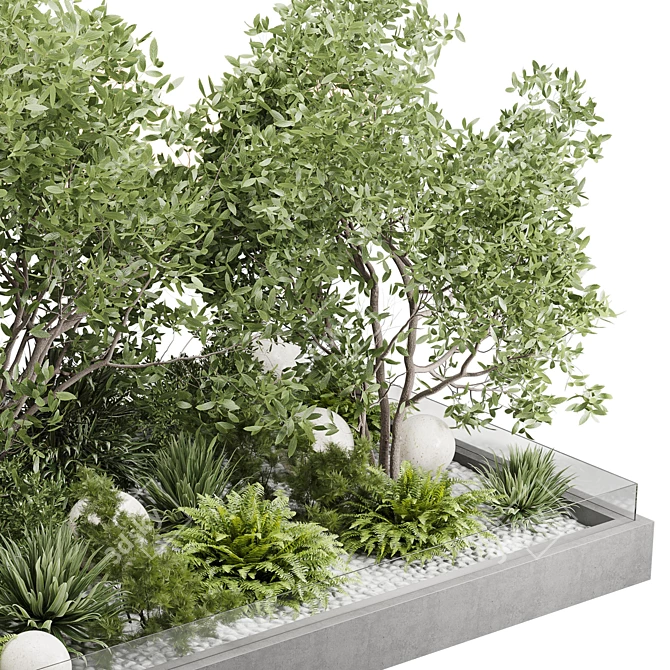  Outdoor Glass Planter Set 163 3D model image 4