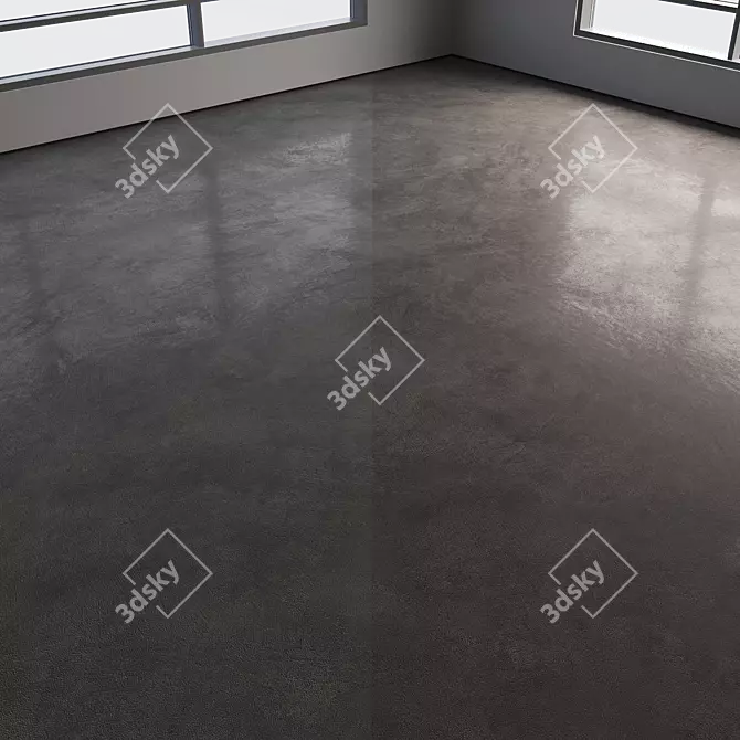 Polished Seamless Concrete Floor 3D model image 4