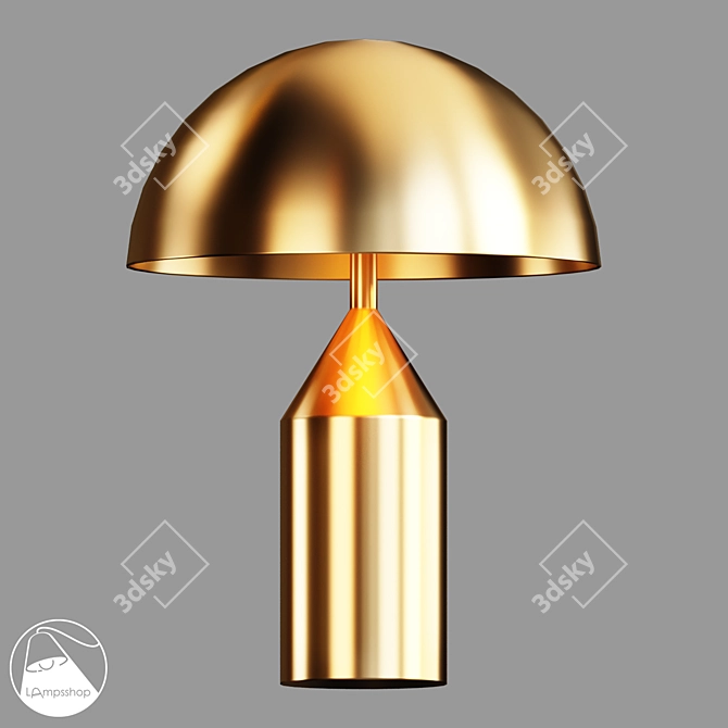 Mushroom Desk Lamp Light 3D model image 1