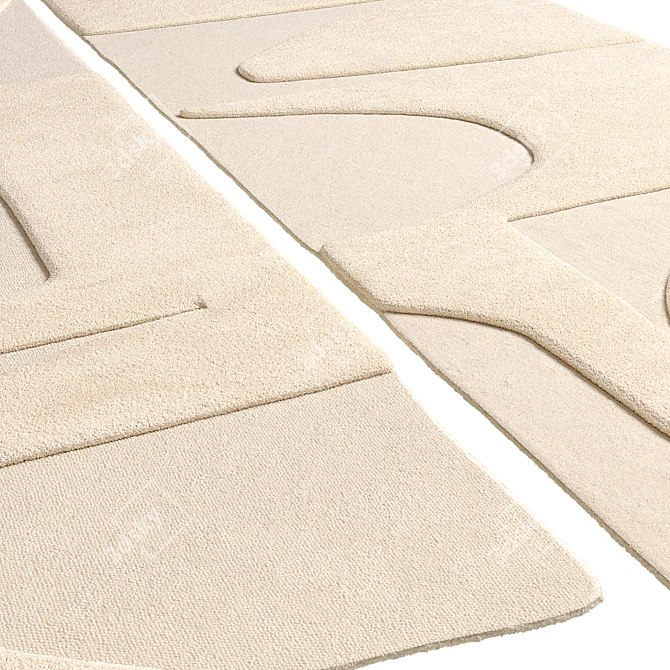 Hand-Tufted Petra Wool Rug 3D model image 5