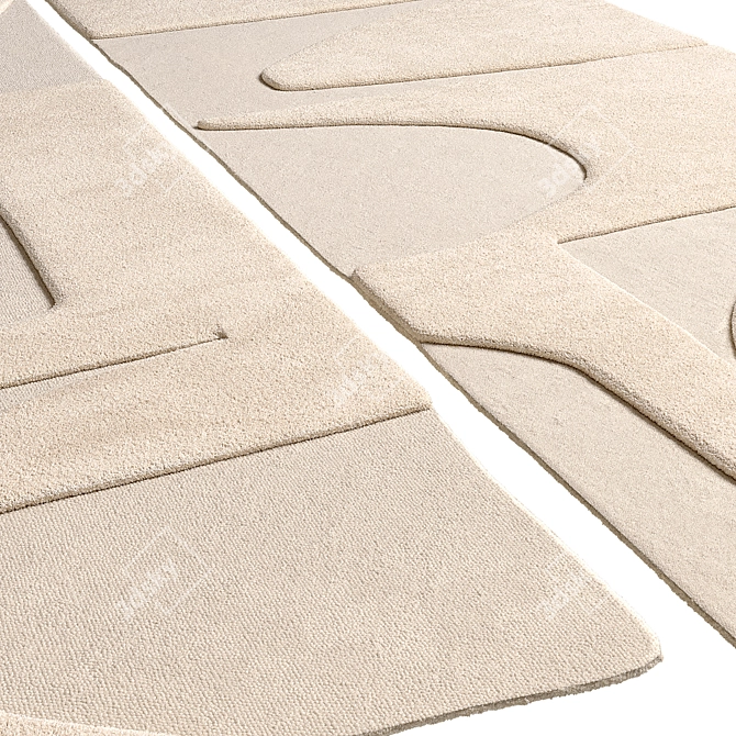 Hand-Tufted Petra Wool Rug 3D model image 8