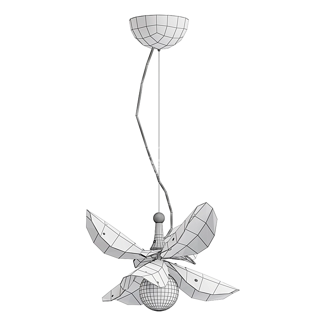 Lladro Blossom Pendant Light 3D model image 3