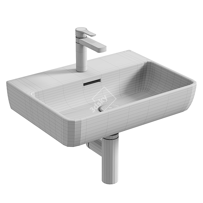 Laufen Pro S White Washbasin 3D model image 3