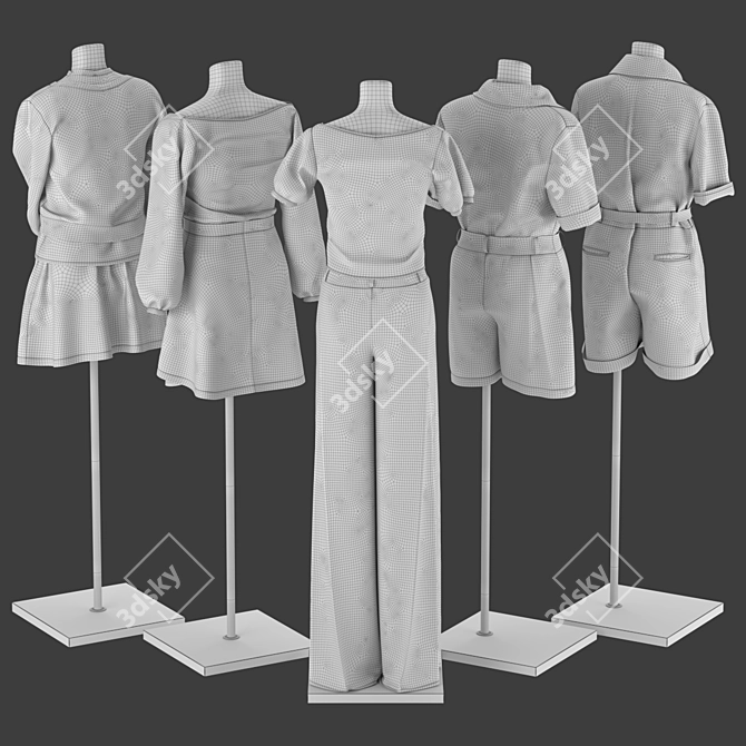 Mannequin Set 2014 3D Model 3D model image 5