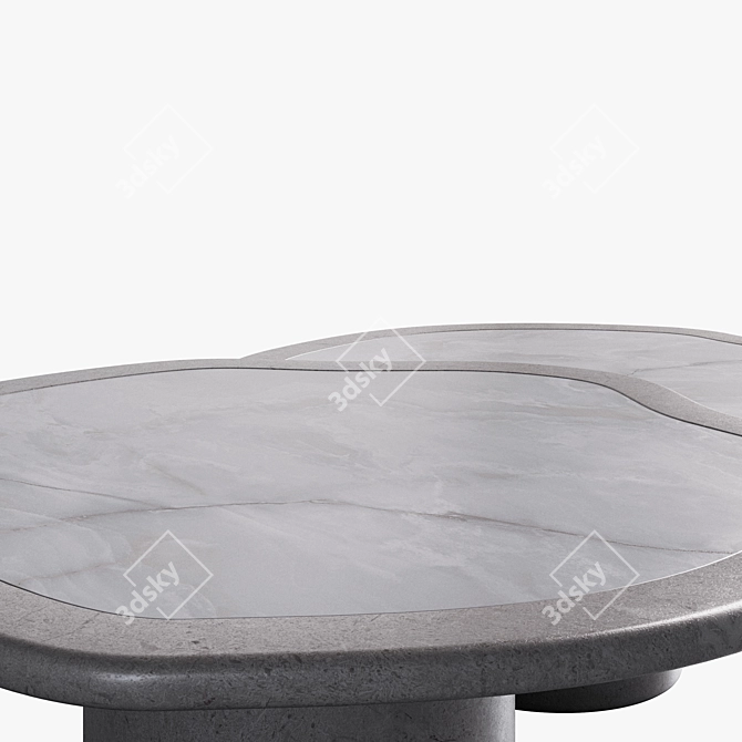 Travertine & Onyx Coffee Table 3D model image 4