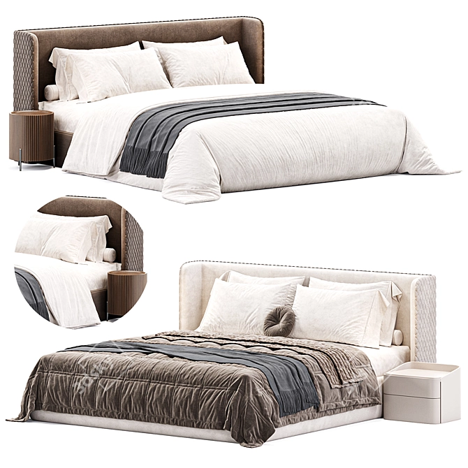 Luxury Master Bed 2015 Collection 3D model image 1