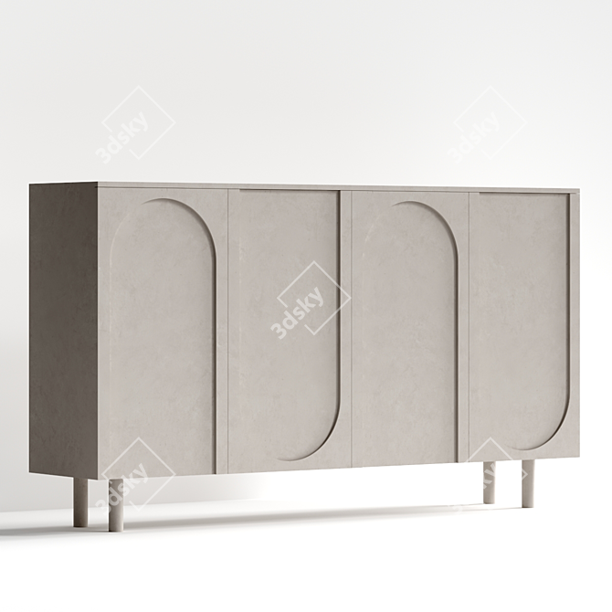 Adjustable Shelving Buffet Sideboard 3D model image 4