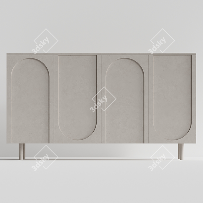 Adjustable Shelving Buffet Sideboard 3D model image 5