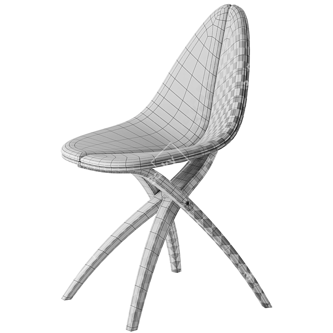 Sleek Edaha Chair for Modern Interiors 3D model image 7