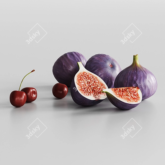 Modern Minimalist Fruit Decor Set 3D model image 3