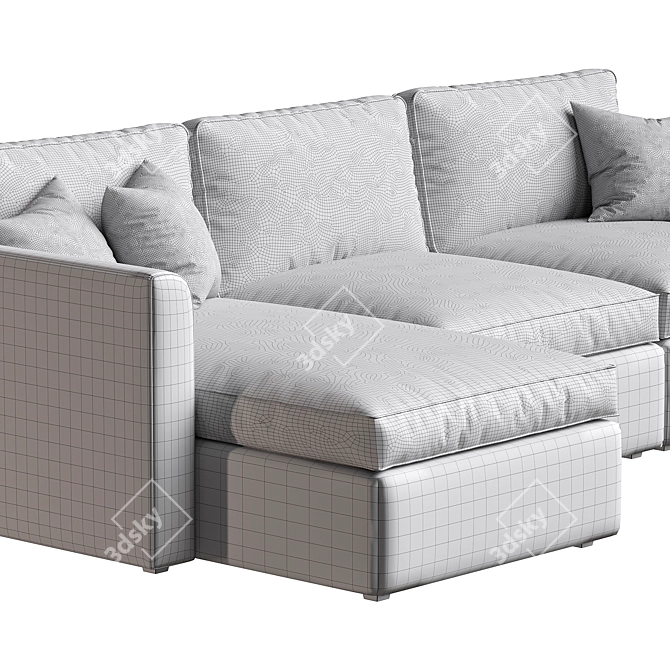  Broderick Charcoal Sectional Sofa 3D model image 4