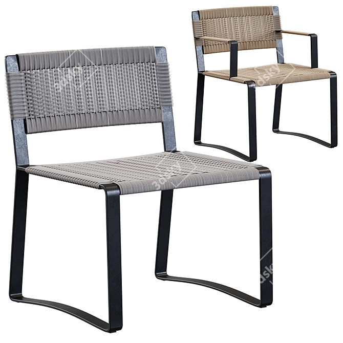 Elegant Molteni & C Outdoor Chair 3D model image 1