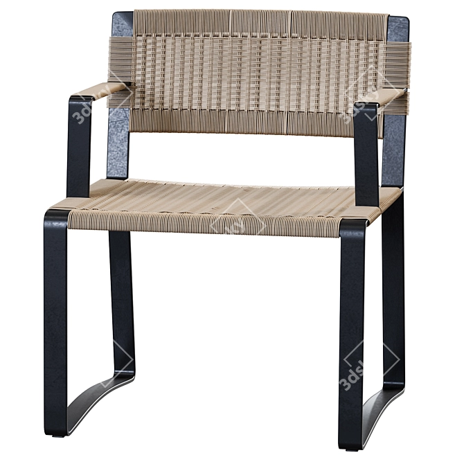 Elegant Molteni & C Outdoor Chair 3D model image 3