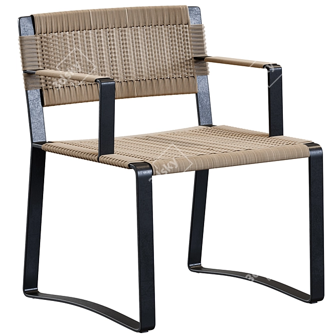 Elegant Molteni & C Outdoor Chair 3D model image 6