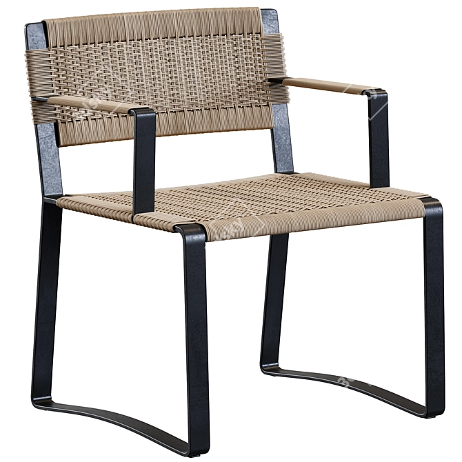 Elegant Molteni & C Outdoor Chair 3D model image 8