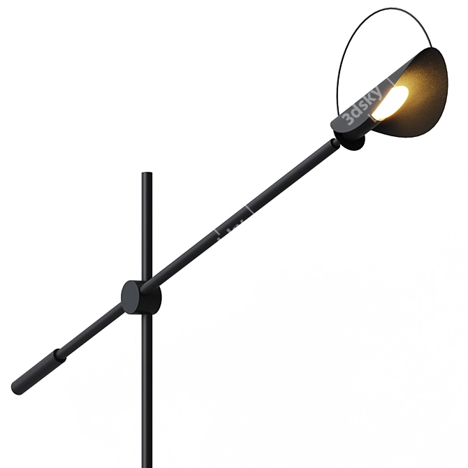 Elegant Floor Lamp LouvreHome 3D model image 2