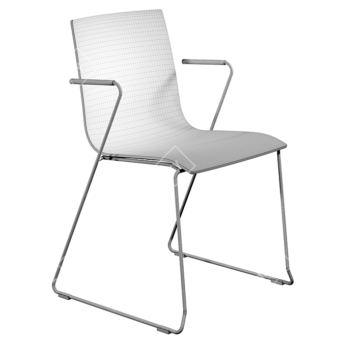 Modern Stacking Chair S 180 3D model image 2