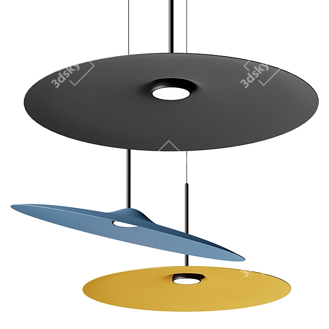 Modern Acoustic Pendant Light 3D model image 1