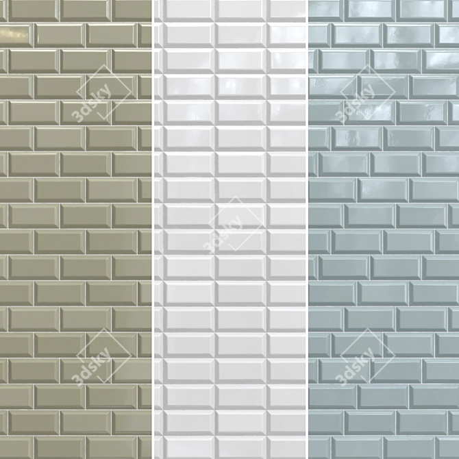 Metro Mint Tile Set 007 3D model image 4