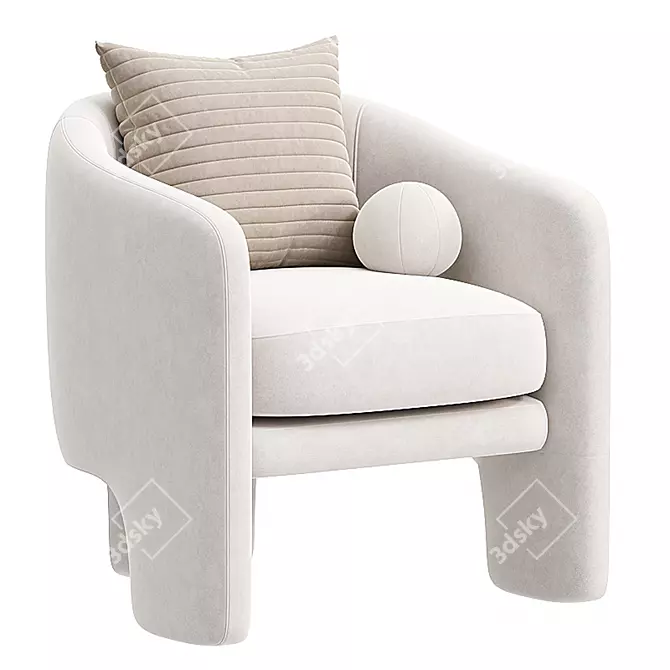 Effie Tripod Chair: Sleek Design 3D model image 3