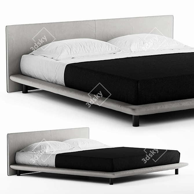 Elegant Chemise Bed for Modern Living 3D model image 1