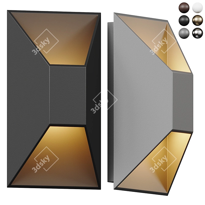 Versatile LED Wall Light 3D model image 1