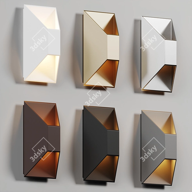 Versatile LED Wall Light 3D model image 3