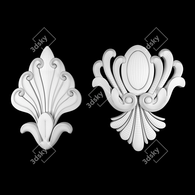 Luxury 3D Max Ornament Model 3D model image 5