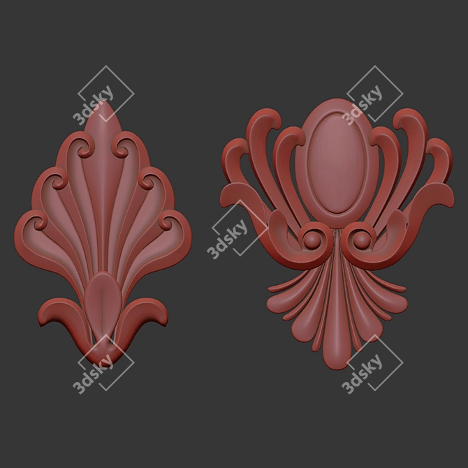 Luxury 3D Max Ornament Model 3D model image 7